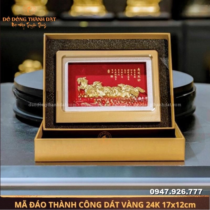TranhMaDaoThanhCongMaVang24k17x12cm