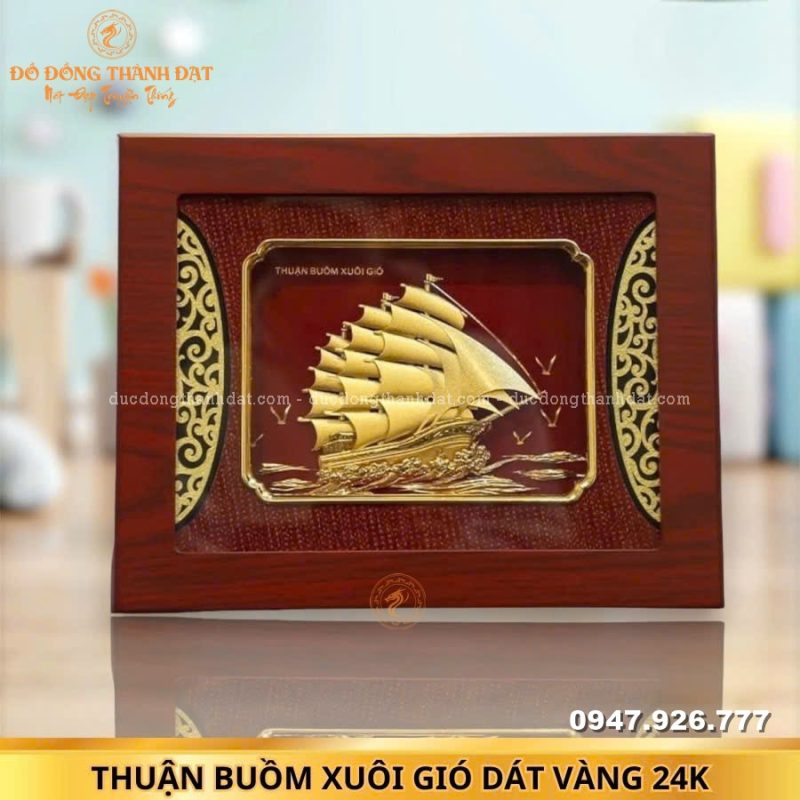 TranhThuyenMaVang24k27x34cm