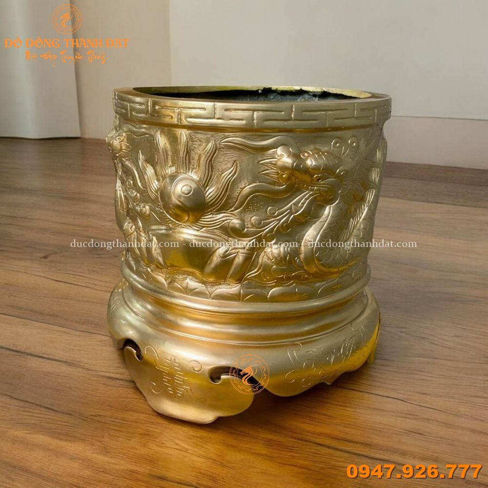 Bát hương dát vàng 9999 dk 30cm (2)