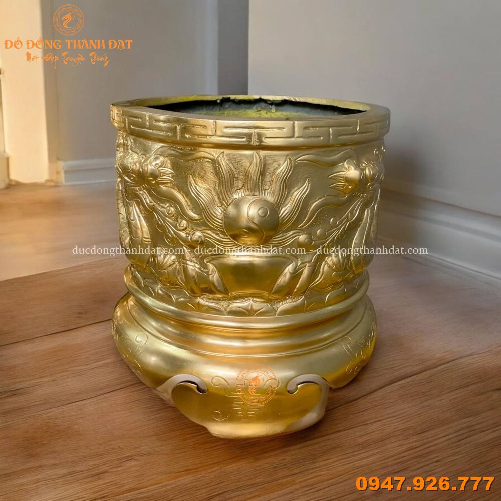 Bát hương dát vàng 9999 dk 30cm (3)