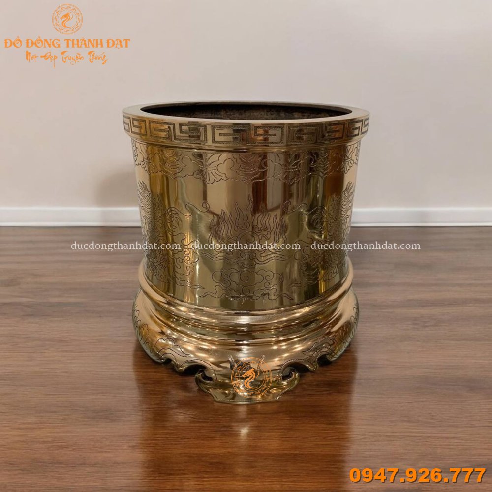 Bát hương đồng đỏ bóng (4)