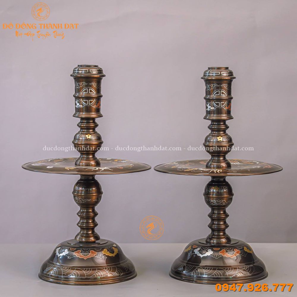 Bộ ngũ sự khảm ngũ sắc cao 50cm (5)