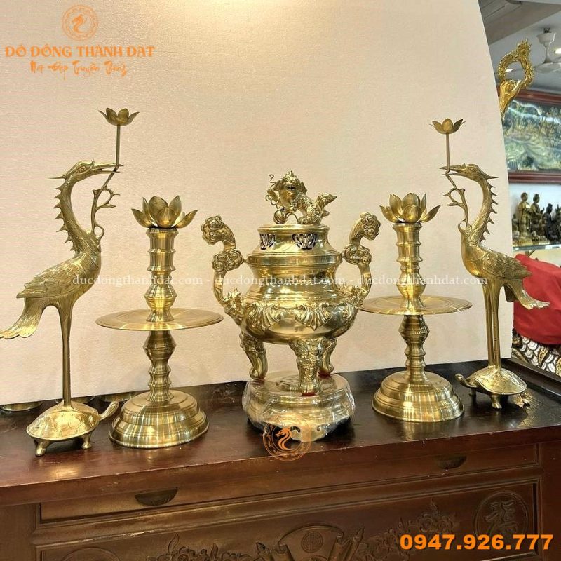 Bộ ngũ sự đồng catut cao 45cm (3)