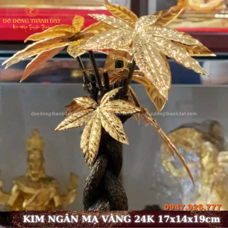 Cây kim ngân mạ vàng 24k