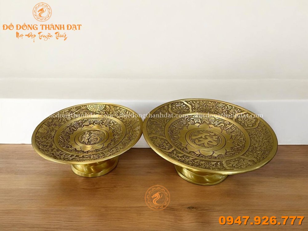 Mâm bồng đồng vàng mộc (4)