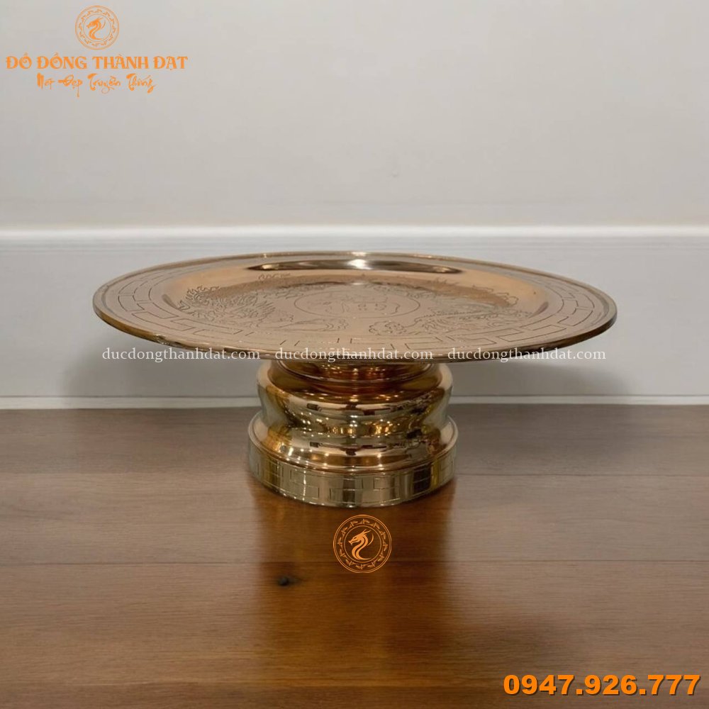 Mâm bồng đồng đỏ 3