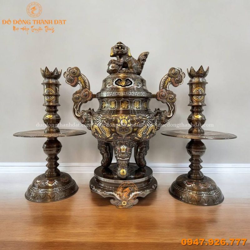 Ngũ sự khảm ngũ sắc rồng nổi (7)