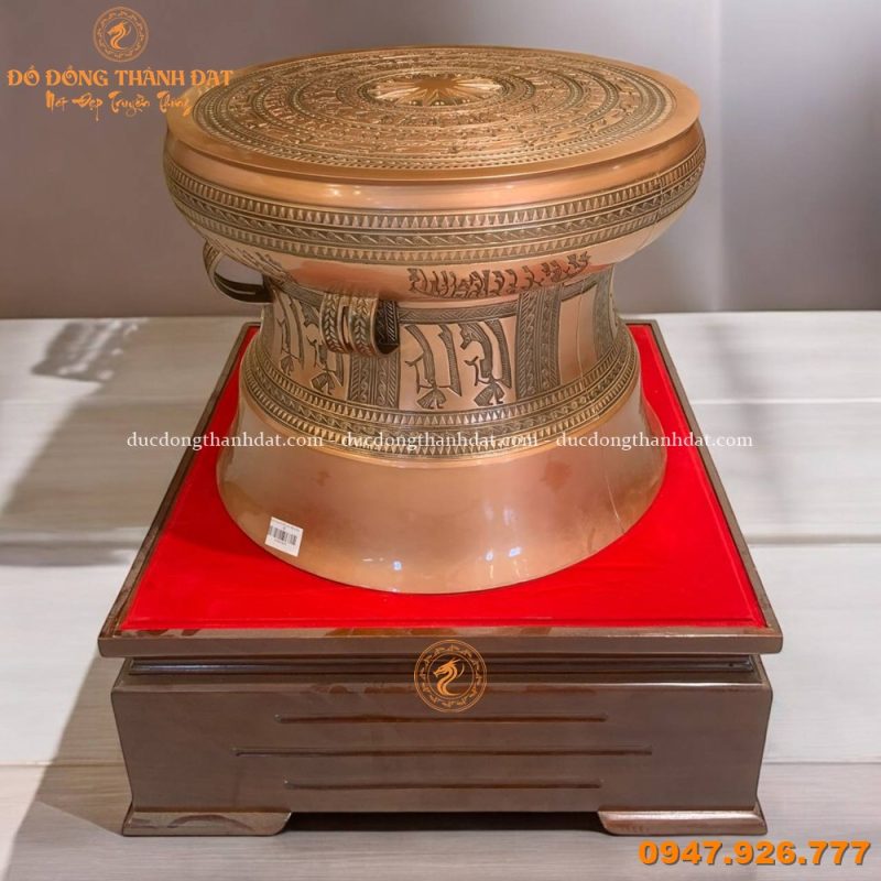 Quả Trống Đồng Vân Chìm 50cm – Tinh Tế, Sang Trọng, Chuẩn Thủ Công Việt