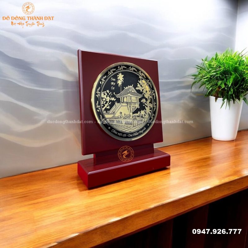 Chùa một cột khung gỗ 23x30cm