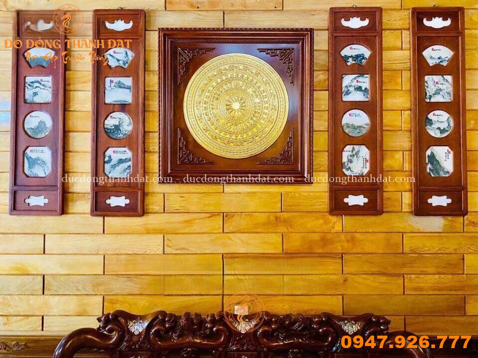 Bàn giao lắp đặt mặt trống dát vàng tại Thanh Hoá