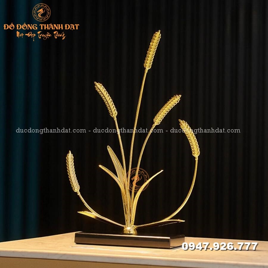 Bông lúa mạch mạ vàng 24k