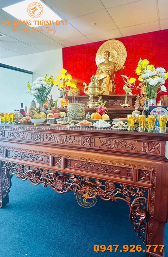 Tượng Đồng Bác Hồ Ngồi Ghế Mây Dát Vàng 9999 Cao 42Cm 1 Feedback Tuong Bac Ho Bang Dong (14)