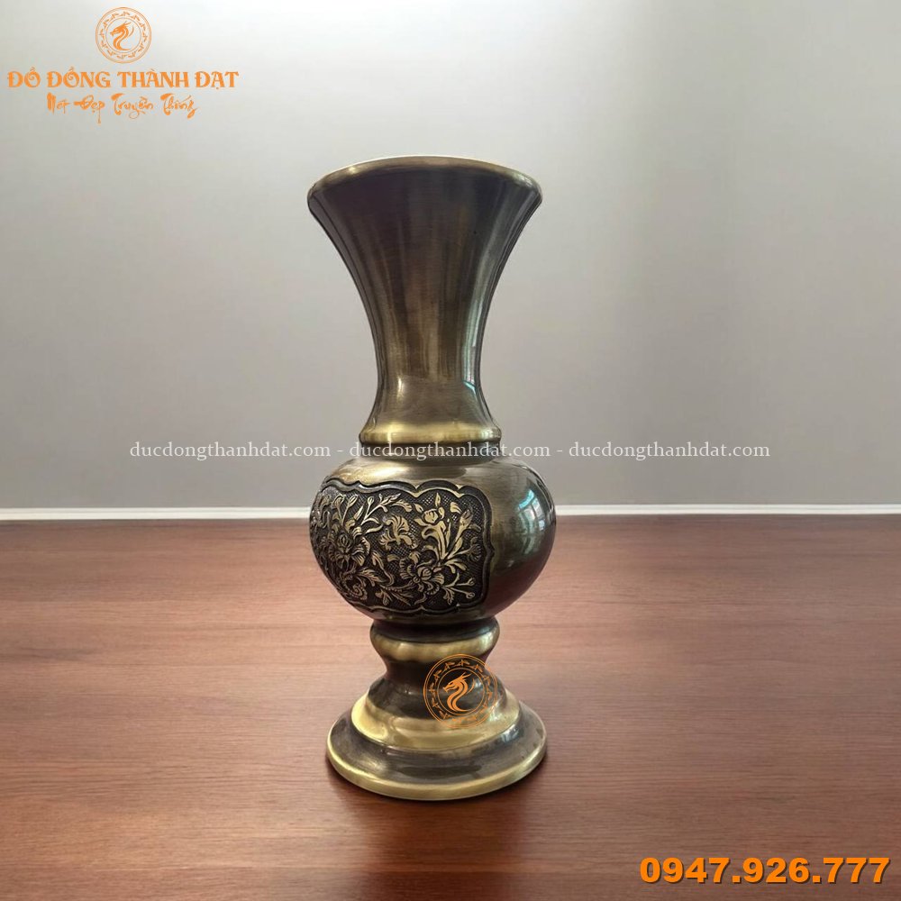 Lọ hoa cúc đồng vàng giả cổ 30 (1)