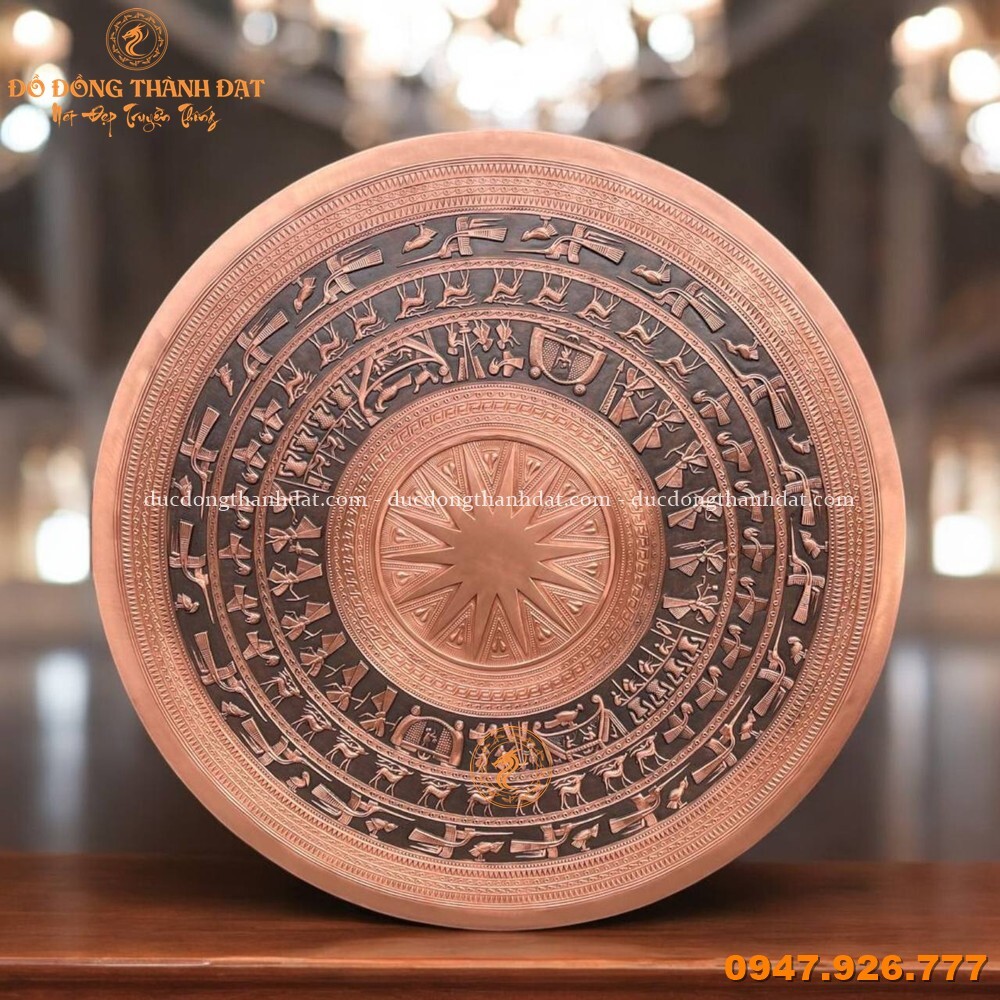 Mặt Trống Đồng Đỏ Đường Kính 1m2 Hàng Gò