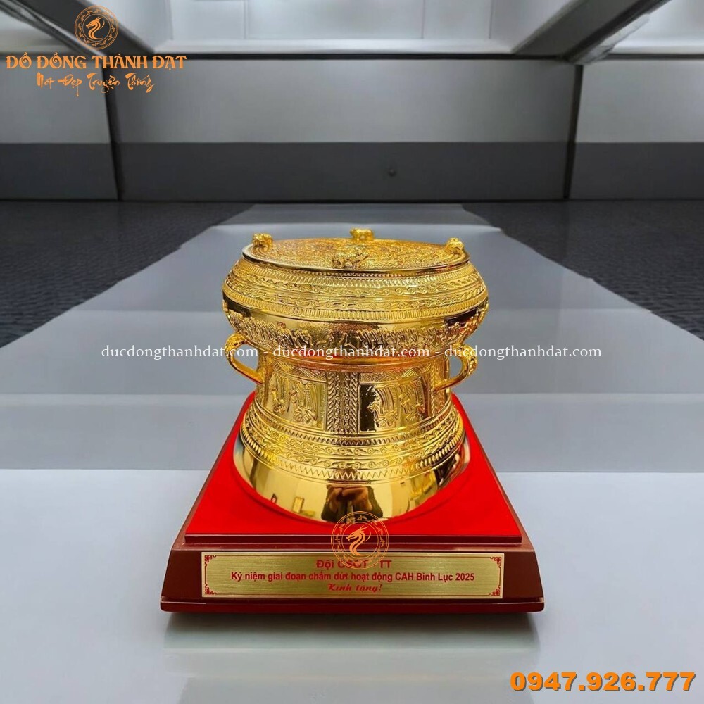 Quả trống đồng lưu niệm đường kính nhỏ 12cm