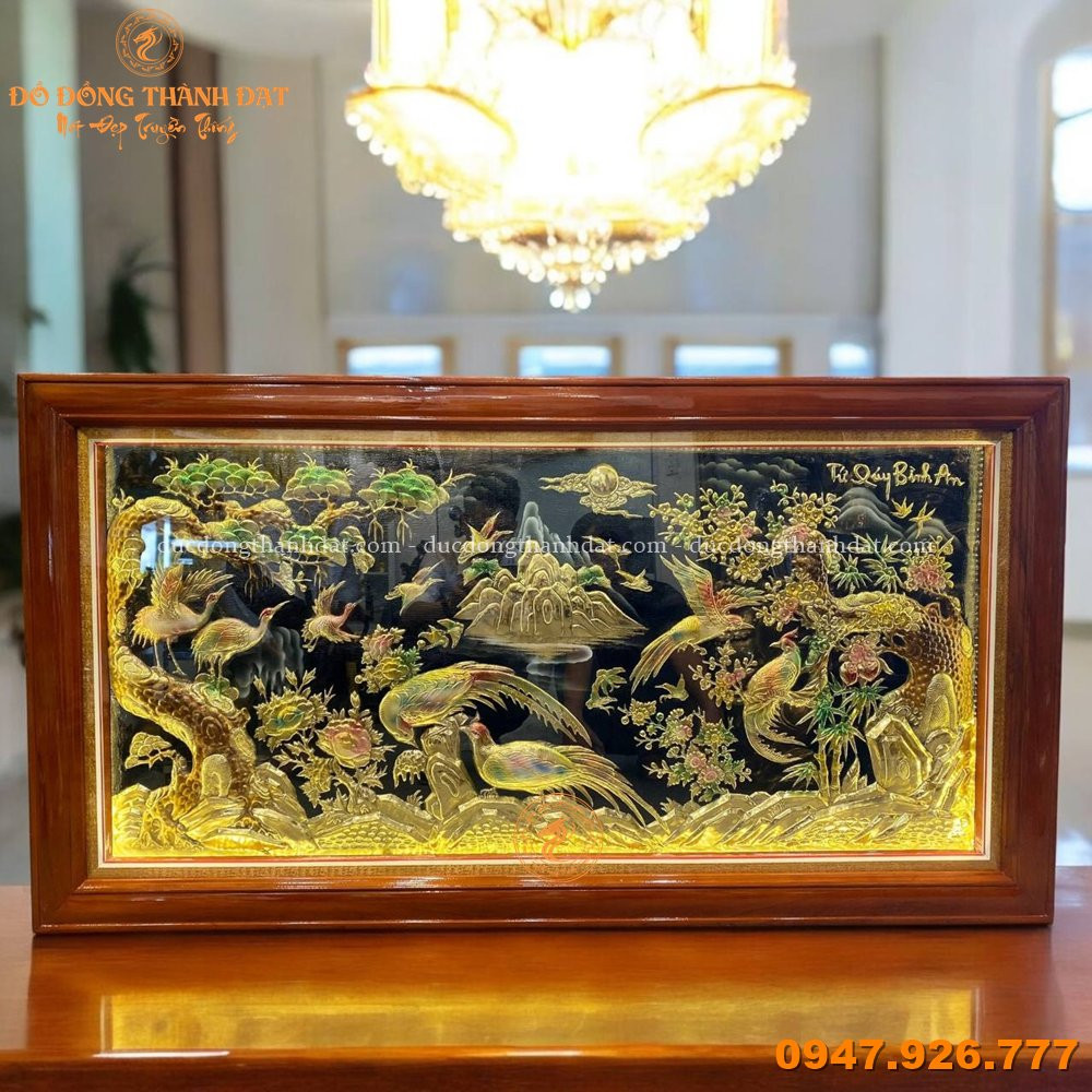 Tranh Tứ Quý Bình An 1m7x90
