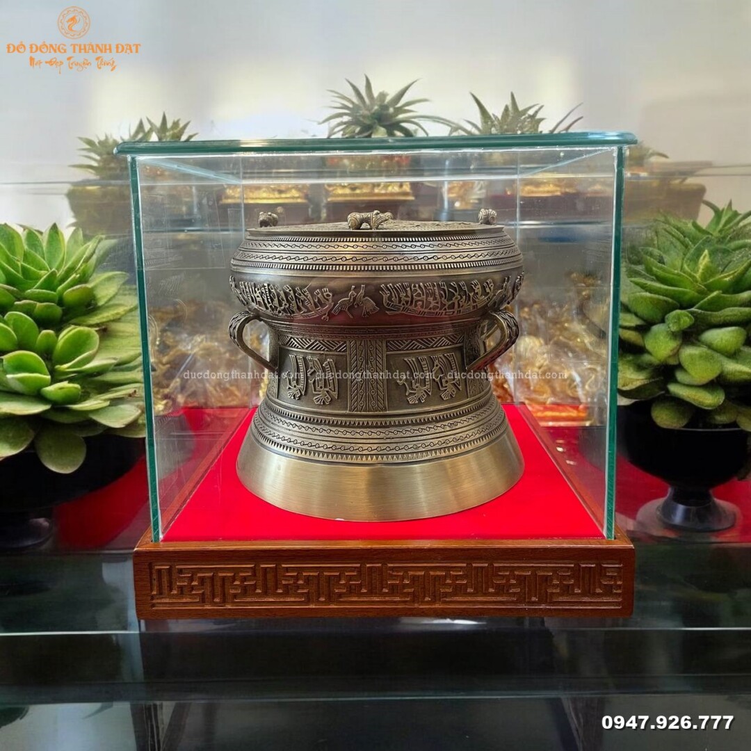 Trống đồng đông sơn giả cổ đường kính 25cm