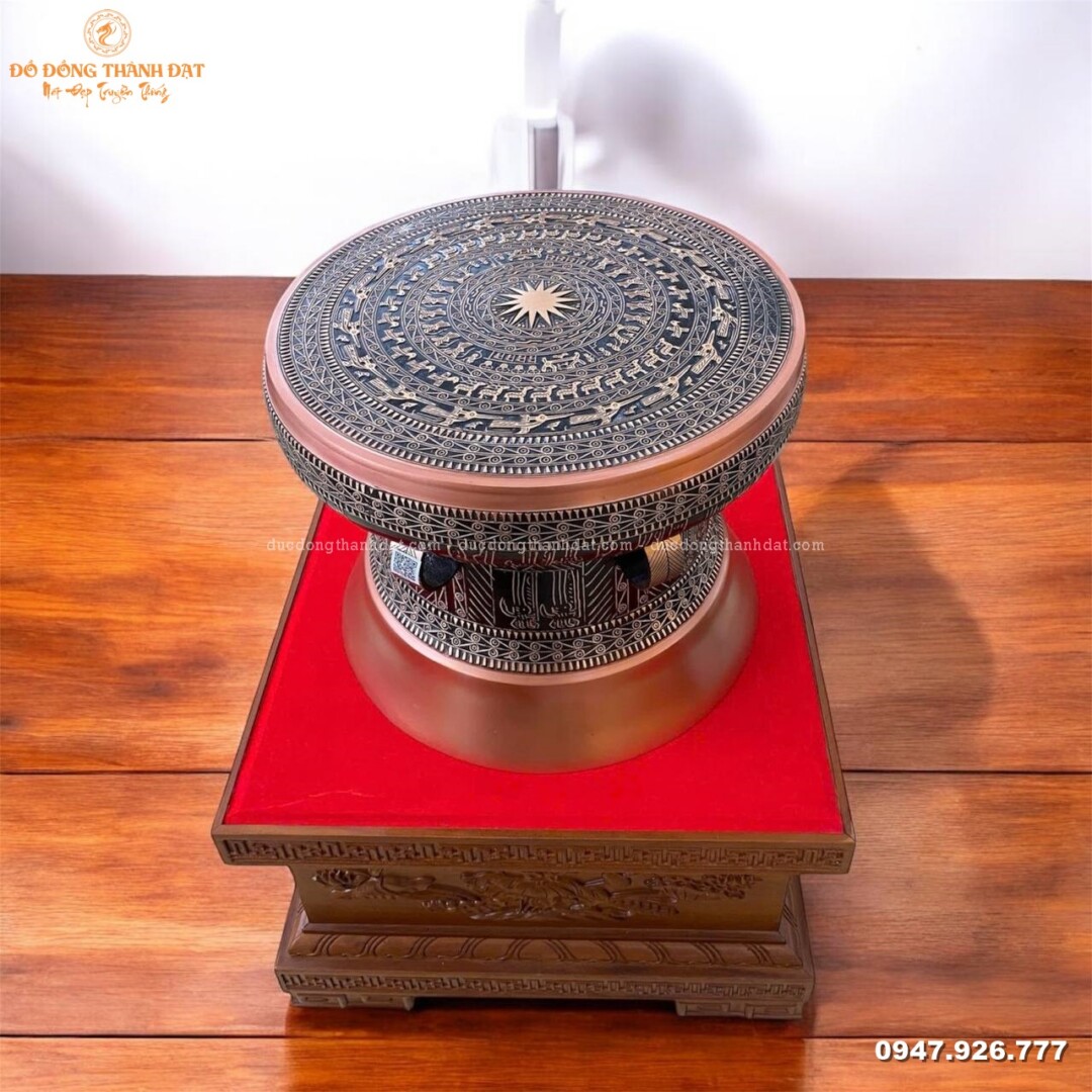 Trống đồng đồng đỏ đường kính 40cm