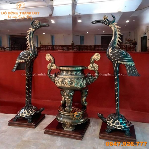 Hạc Cõng Rùa Bằng Đồng – Ý Nghĩa Phong Thuỷ & Chuẩn