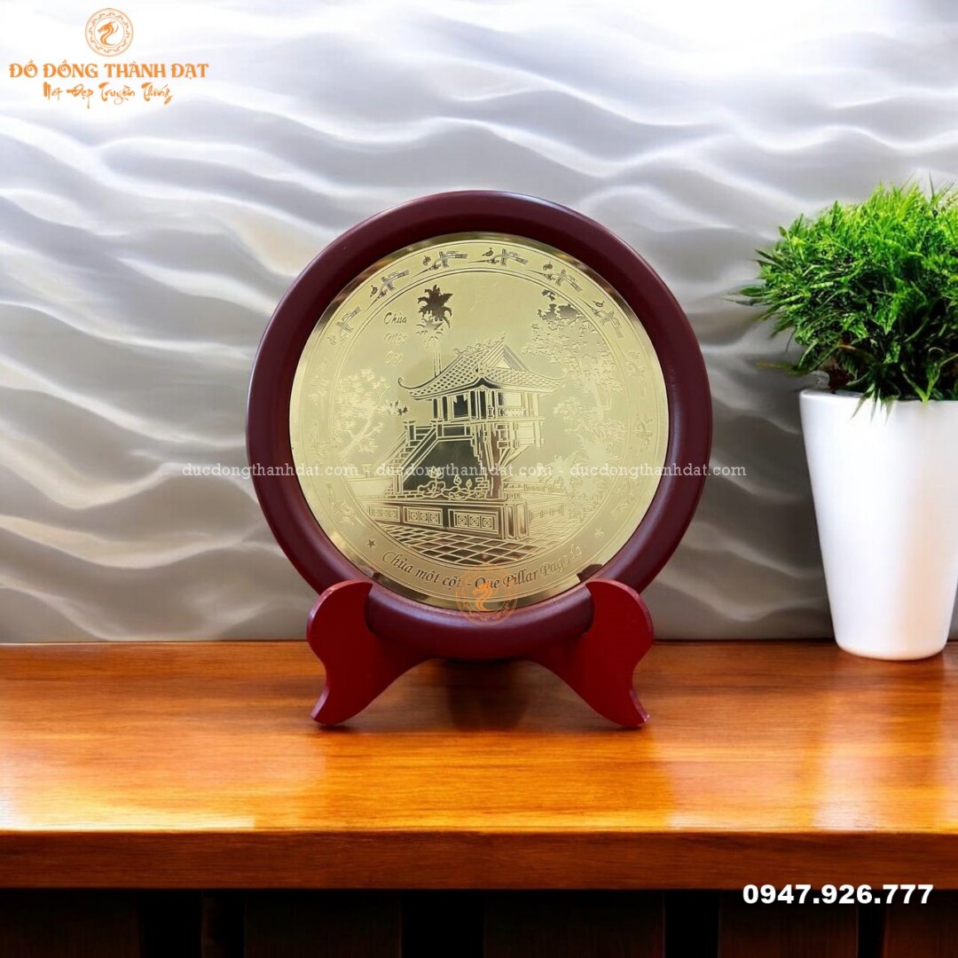 Đĩa chùa một cột 23cm
