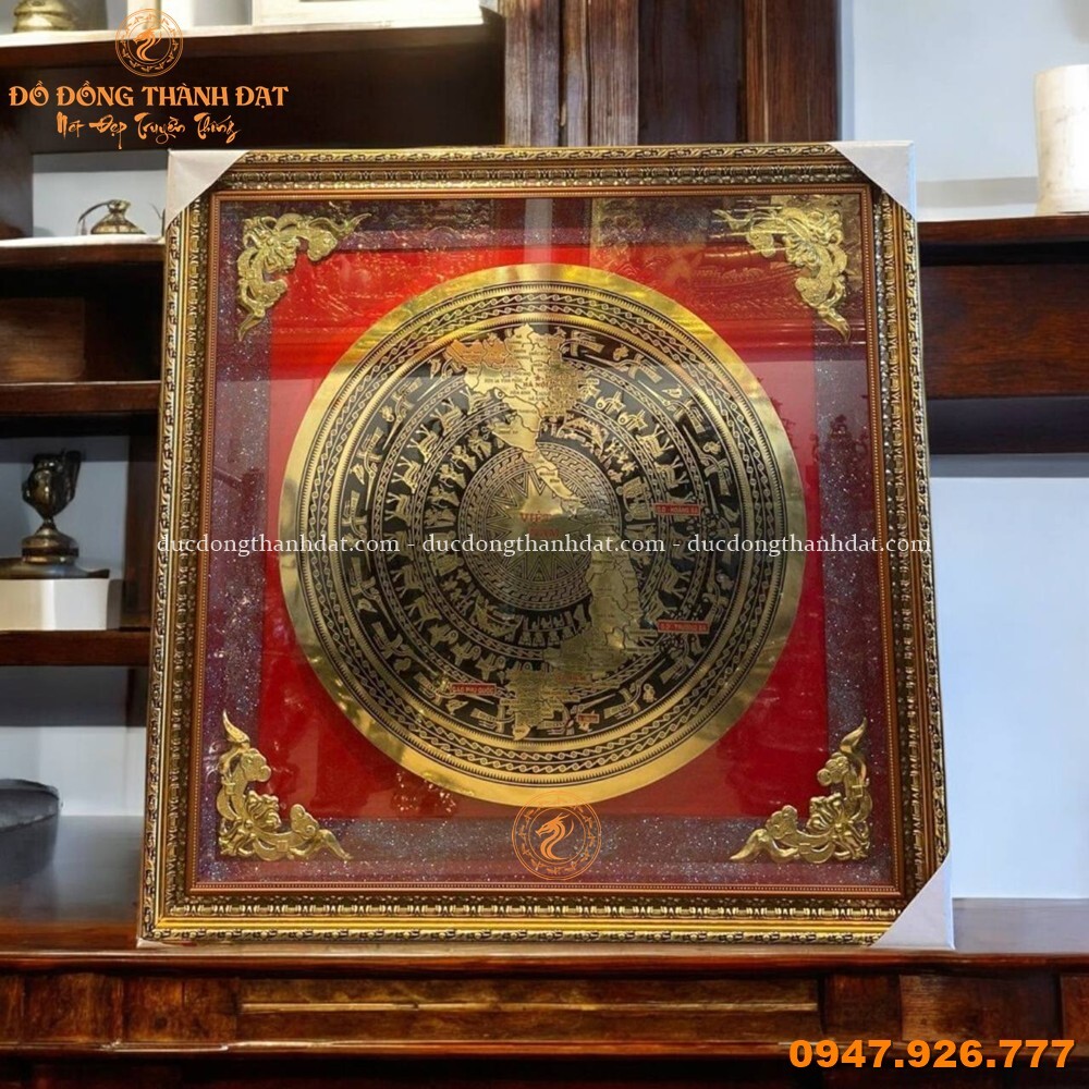 Tranh Trống Đồng CNC Khung Nhựa 1m2