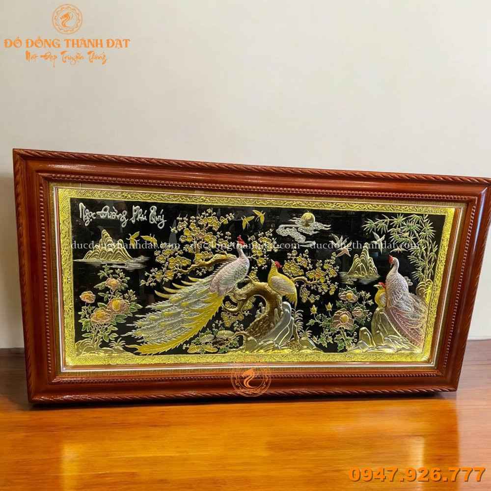 Tranh Ngọc Đường Phú Quý Tam Khí 1m7x90