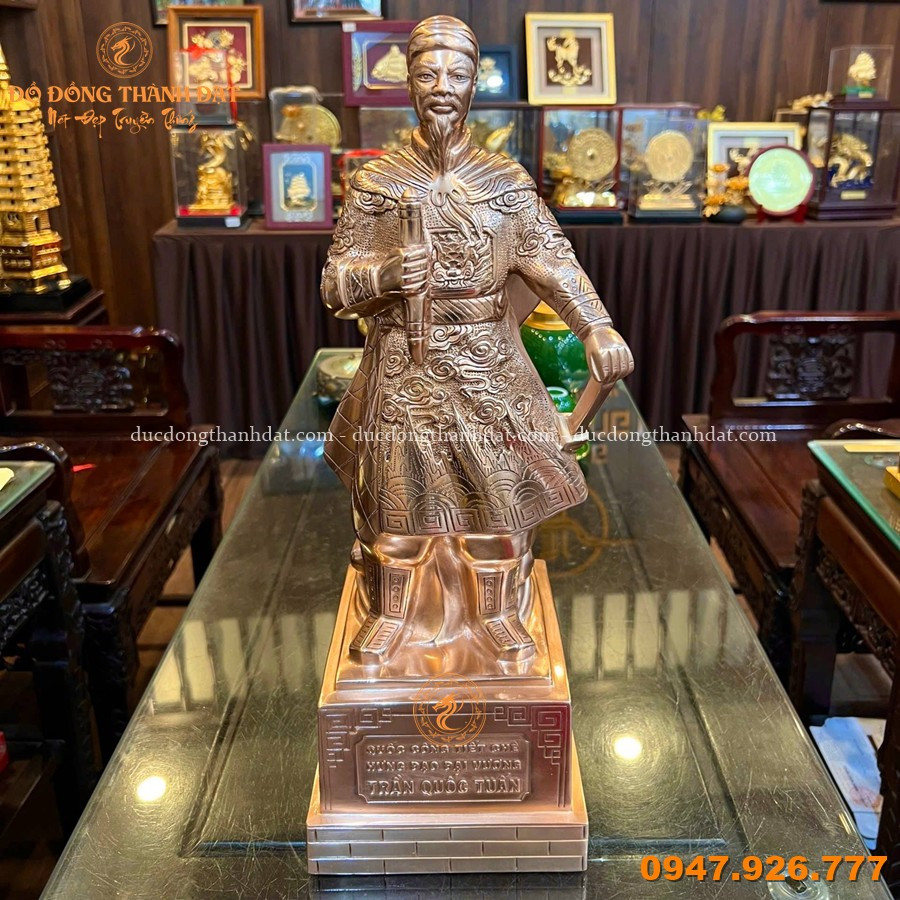 Việt Nam kết hợp Hàn Quốc làm phim về Trần Hưng Đạo - Tái hiện hình ảnh đẹp qua những pho tượng đồng 9 Tuong Tran Hung Dao Dong Do Bong 50cm (2)