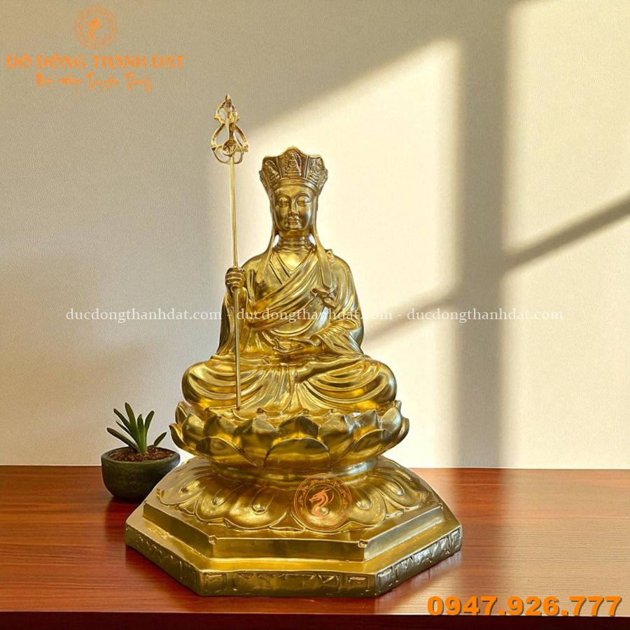 Tượng phật địa tạng bồ tát dát vàng 9999 cao 60cm
