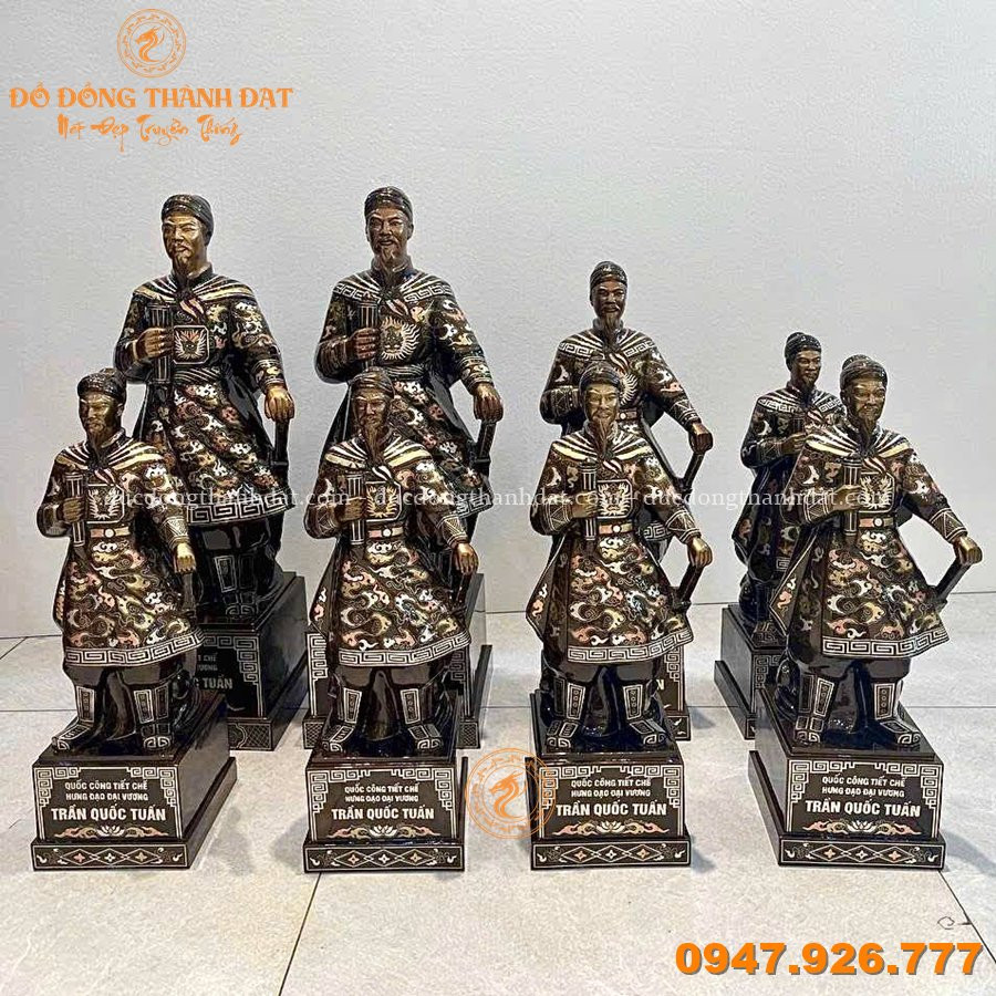 Tượng đồng Trần Hưng Đạo khảm tam khí 