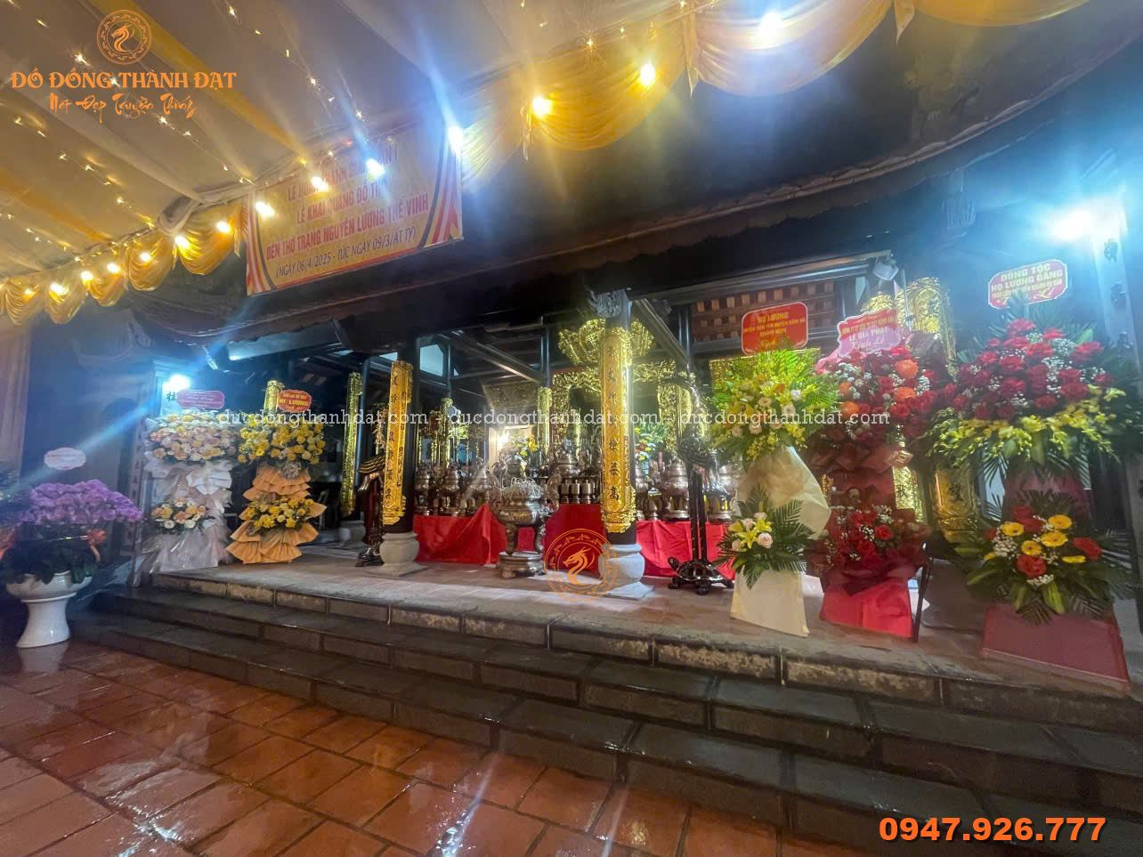 Bàn giao 7 bộ đỉnh đồng tại đền thờ Lương Thế Vinh tại Vũ Bản Nam Định