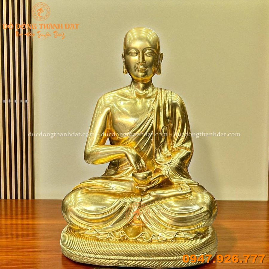 Tượng Ngài Sivali cao 30cm dát vàng 9999