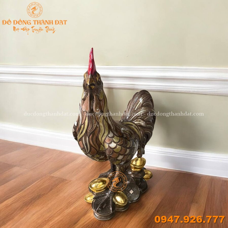 Top 7 Mẫu Tượng Gà Bằng Đồng Đẹp Năm 2025 – Sang Trọng, Chiêu Tài, Hợp Phong Thủy 6 Tuong Ga Bang Dong Ma Vang (12)