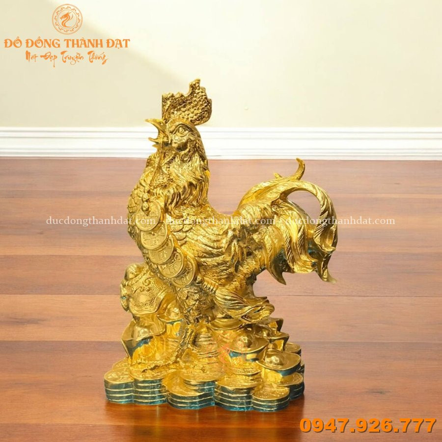 Top 7 Mẫu Tượng Gà Bằng Đồng Đẹp Năm 2025 – Sang Trọng, Chiêu Tài, Hợp Phong Thủy 8 Tuong Ga Bang Dong Ma Vang (13)
