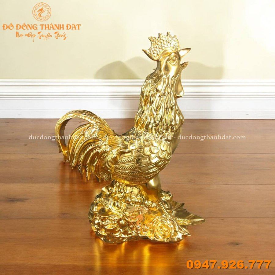 Top 7 Mẫu Tượng Gà Bằng Đồng Đẹp Năm 2025 – Sang Trọng, Chiêu Tài, Hợp Phong Thủy 4 Tuong Ga Bang Dong Ma Vang (2)