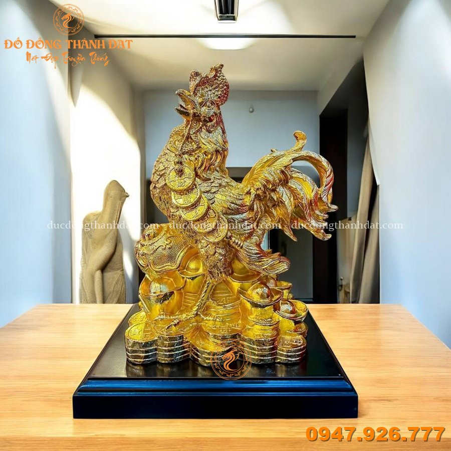 Top 7 Mẫu Tượng Gà Bằng Đồng Đẹp Năm 2025 – Sang Trọng, Chiêu Tài, Hợp Phong Thủy 9 Tuong Ga Bang Dong Ma Vang (5)