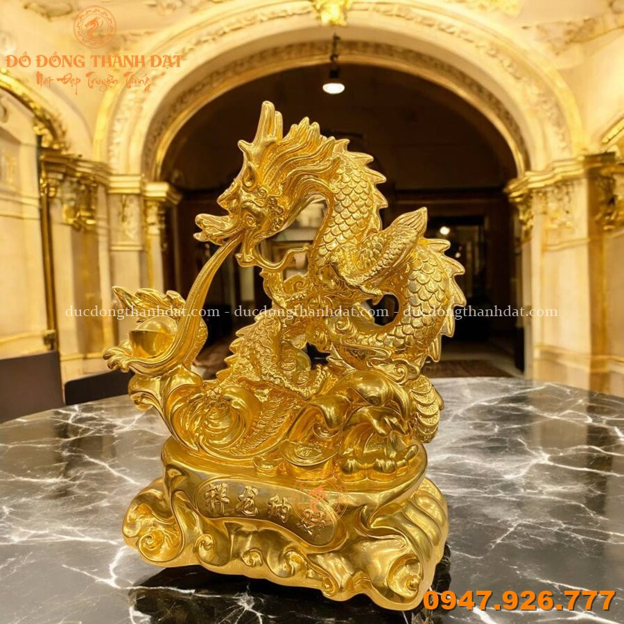 Bộ Sưu Tập Các Mẫu Tượng Rồng Bằng Đồng Đẹp Phong Thủy 20 Tuong Rong Nha Vang Dat Vang 9999 (1)