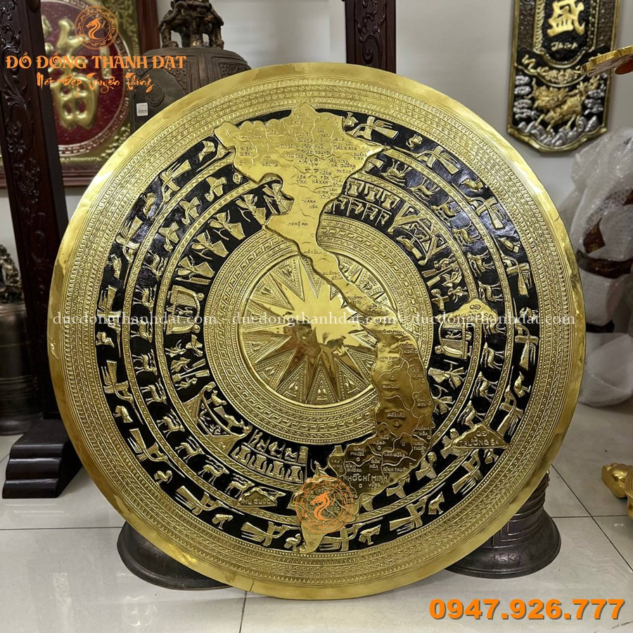 Mặt trống đồng có bản đồ 70cm 1 Mat Trong Dong Co Ban Do 70cm (1)