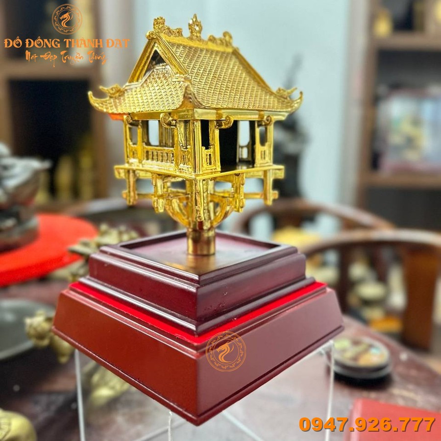 CHÙA MỘT CỘT – BIỂU TƯỢNG NGHÌN NĂM GẮN LIỀN VỚI HỒN DÂN TỘC VIỆT 3 Mo Hinh Chua Mot Cot Ma Vang 18cm (5)