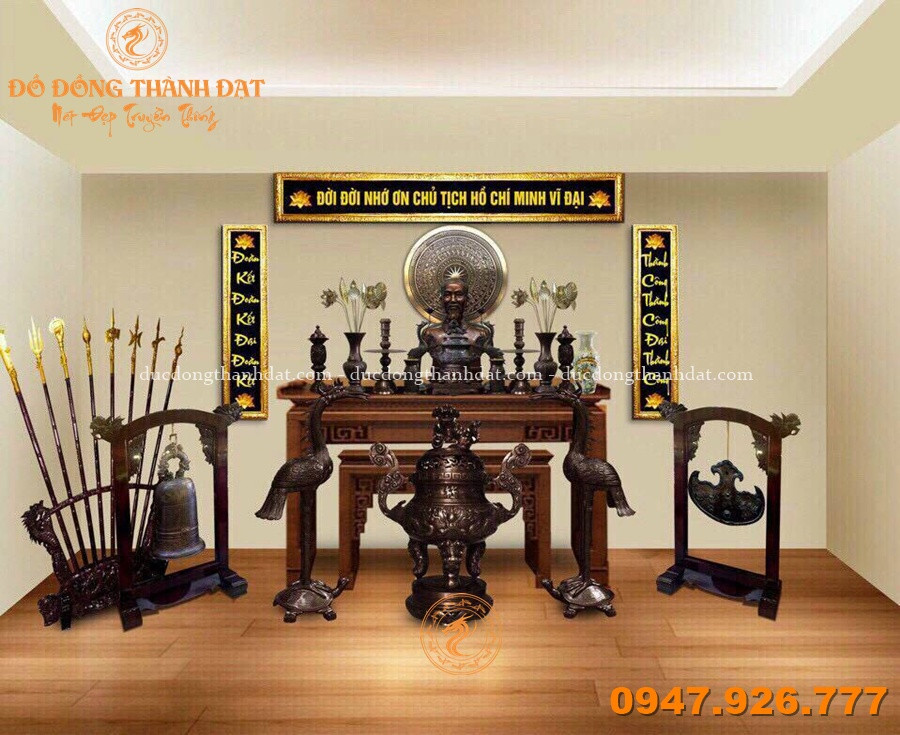 Tổng hợp 30+ mẫu phòng thờ Bác Hồ đẹp – Chuẩn mực, trang nghiêm và giàu ý nghĩa 18 Phong Tho Bac Ho Dep (11)