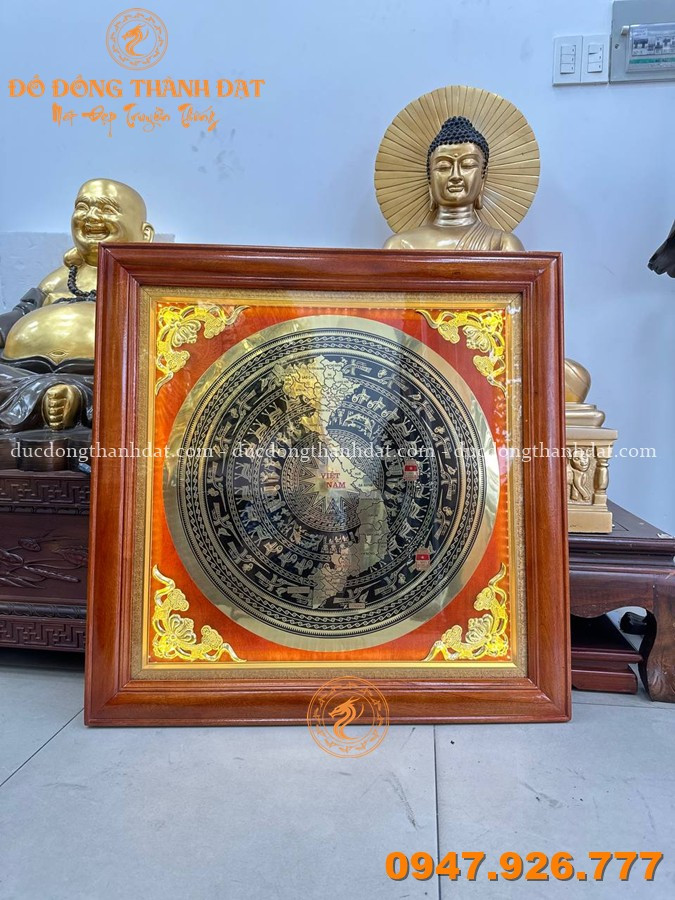 Tranh Trống Đồng Có Bản Đồ Khung 90cm led 3 Tranh Trong Dong Co Ban Do 60cm Khung 90 (4)