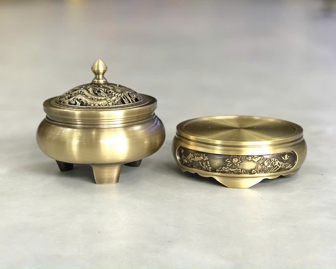 Lư xông trầm bằng đồng – Tinh hoa phong thủy và nghệ thuật thưởng trầm 3 Lư xông trầm bằng đồng