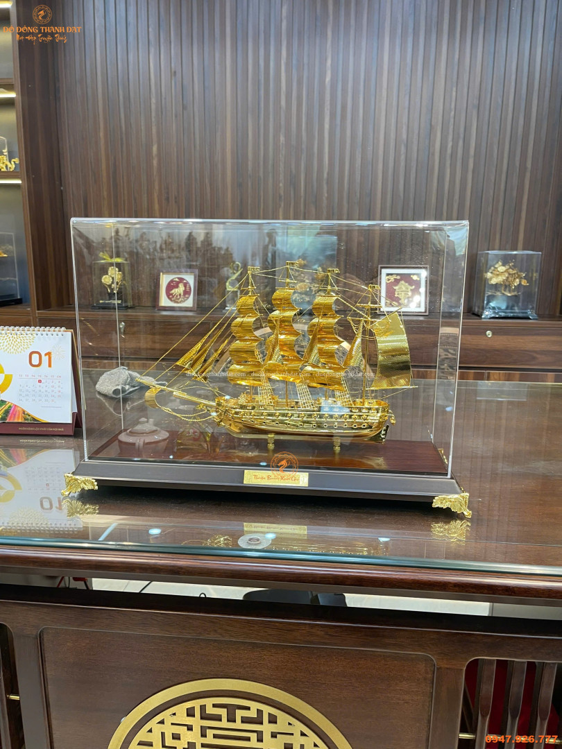 Tổng Hợp Các Mẫu Thuyền Buồm Mạ Vàng Để Bàn Làm Việc Đẹp 2026 18 Feedback Thuyền Mạ Vàng (1)