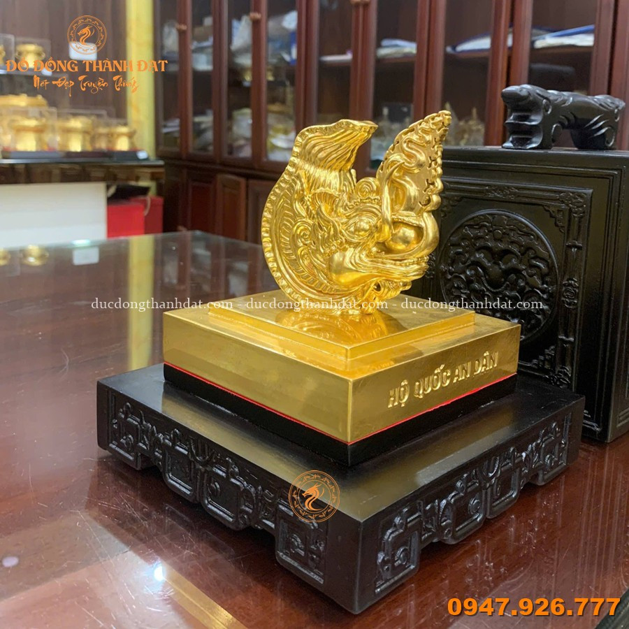 Ấn Rồng Thời Lý Bằng Đồng Dát Vàng 24K 2 An Rong Thoi Ly Dat Vang 24k (3)