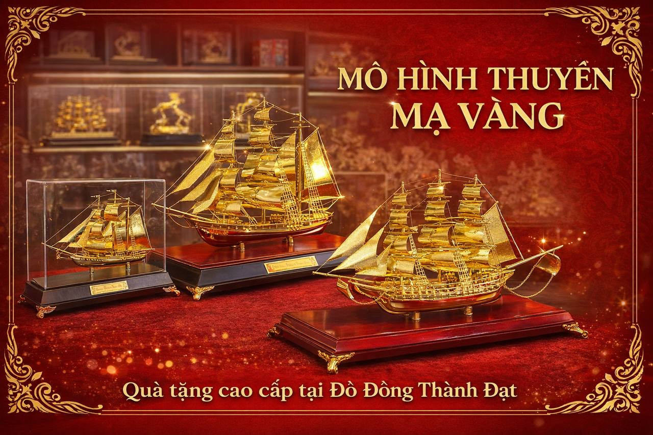 Tổng Hợp Các Mẫu Thuyền Buồm Mạ Vàng Để Bàn Làm Việc Đẹp 2026
