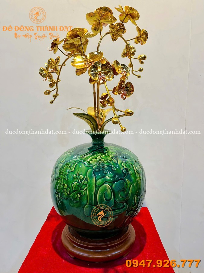 Bình Hút Lộc Chậu Lan Hồ Điệp 3 Cành Cao 62cm 1 Binh Hut Loc Lan 3 Canh (2)