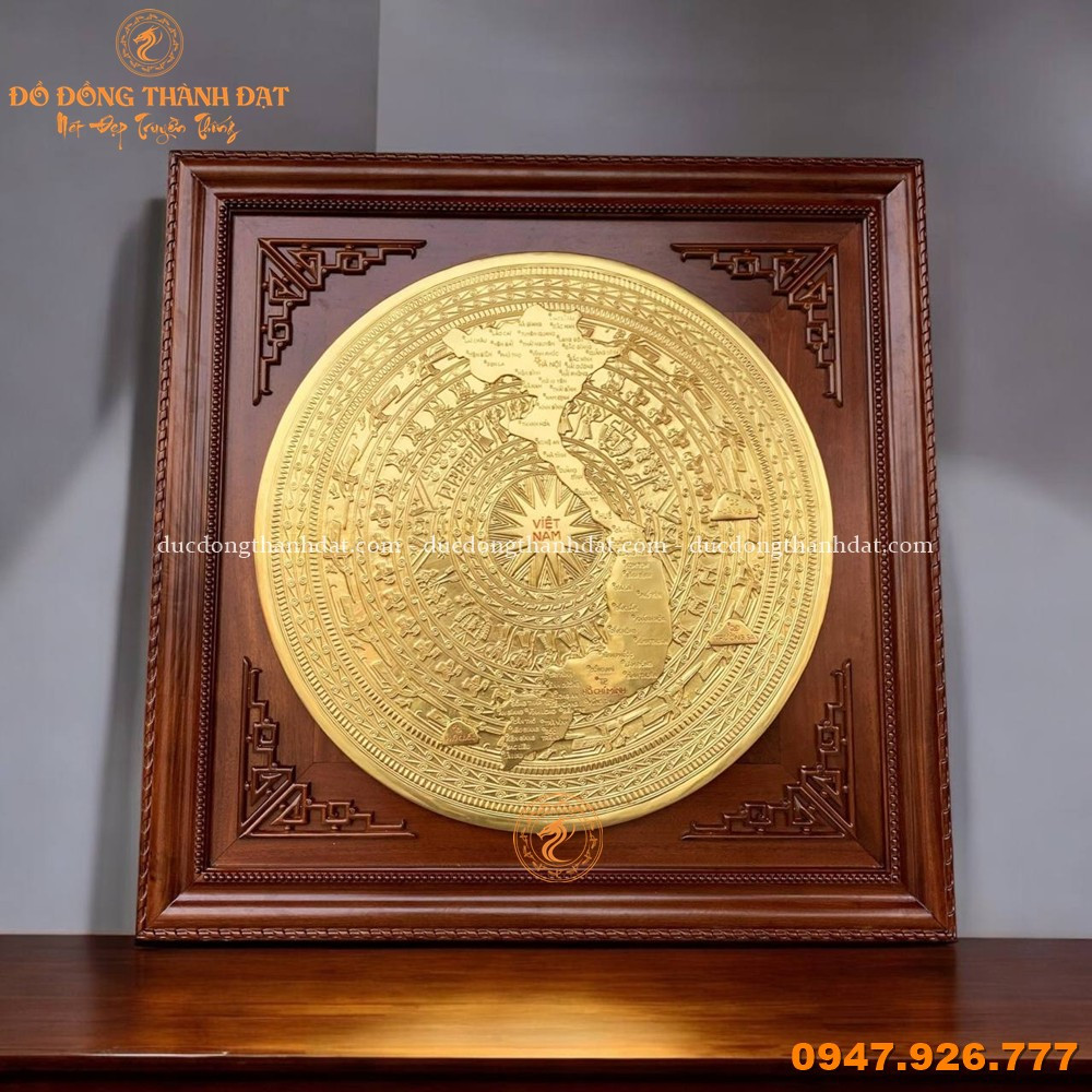 Ý nghĩa tranh trống đồng treo phòng khách trong phong thủy 16 Tong Hop Cac Mau Mat Trong Tranh Trong Dong (11)