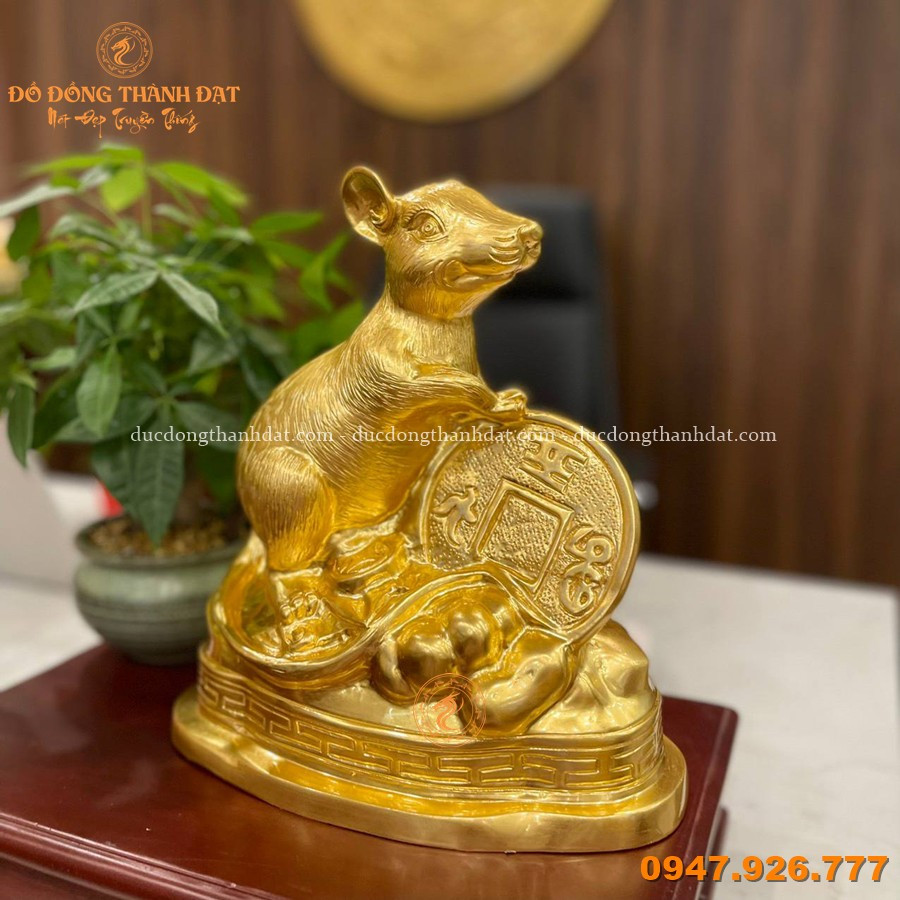 Tổng Hợp 12 Mẫu Tượng Linh Vật Mạ Vàng 24K - Nghệ Thuật Phong Thủy Và Đẳng Cấp 13 Tuong Chuot Bang Dong Dat Vang 24k 26cm (2)