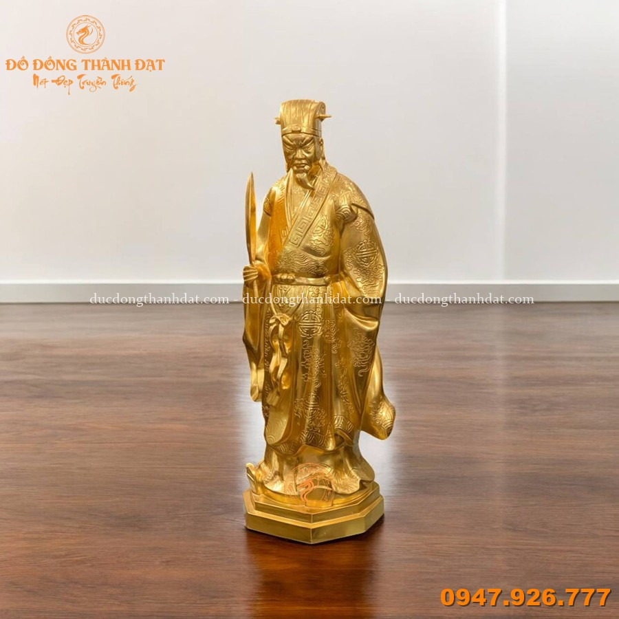 Tượng Khổng Minh Dát Vàng 24k Cao 70cm 4 Tuong Khong Minh Dat Vang 70cm (1)