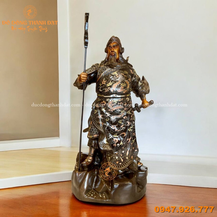 Tượng Quan Vân Trường Khảm Tam Khí Cao 90cm 4 Tuong Quan Van Truong 90cm Kham Tam Khi (4)