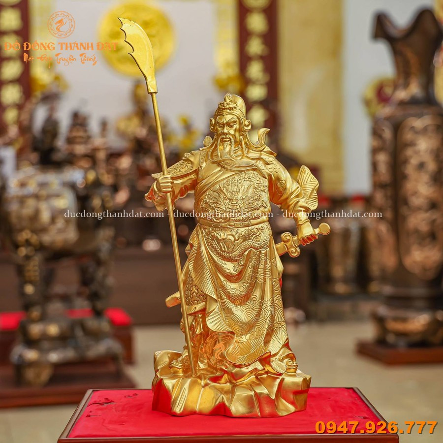 Tượng Quan Vân Trường Dát Vàng 9999 Cao 70cm 1 Tuong Quan Van Truong Dat Vang Cao 70cm (3)